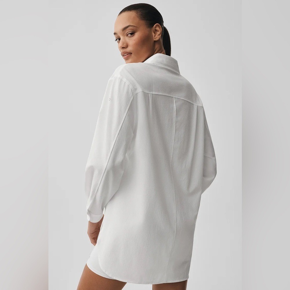 Alo Yoga Dreamscape Button Down Long Sleeve White M - Picture 2 of 10